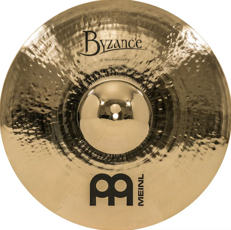  Meinl Cymbals Byzance Brilliant Heavy-hammered Ride Cymbal - 22 inch