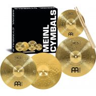 Meinl Cymbal Set Box Pack with 13 Hihats, 14 Crash, Plus Free 10 Splash, Sticks, and Lessons TWO-YEAR WARRANTY, (HCS1314-10S)