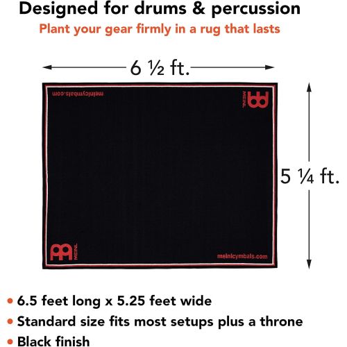  Meinl Cymbals MDR-BK Drum Rug, Black