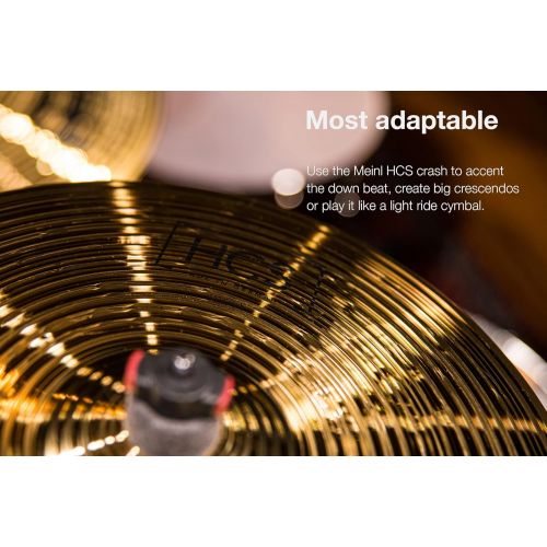  Meinl Cymbals Meinl 14” Crash Cymbal  HCS Traditional Finish Brass for Drum Set, Made In Germany, 2-YEAR WARRANTY (HCS14C)