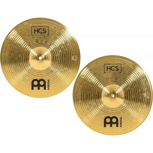  Meinl Cymbals Meinl 14” Hihat (Hi Hat) Cymbal Pair  HCS Traditional Finish Brass for Drum Set, Made In Germany, 2-YEAR WARRANTY (HCS14H)