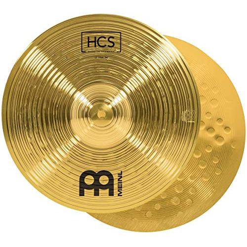  Meinl Cymbals Meinl 13” Hihat (Hi Hat) Cymbal Pair  HCS Traditional Finish Brass for Drum Set, Made In Germany, 2-YEAR WARRANTY (HCS13H)