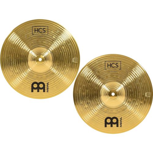  Meinl Cymbals Meinl 13” Hihat (Hi Hat) Cymbal Pair  HCS Traditional Finish Brass for Drum Set, Made In Germany, 2-YEAR WARRANTY (HCS13H)