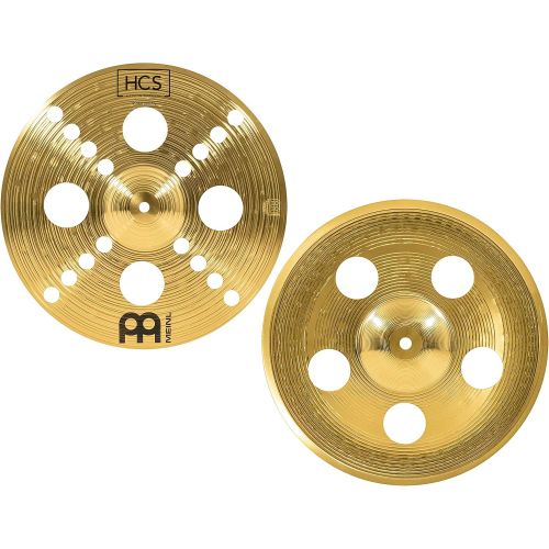  Meinl Cymbals Meinl 14 Trash Stack Cymbal Pair with Holes - HCS Traditional Finish Brass for Drum Set, Made In Germany, 2-YEAR WARRANTY (HCS14TRS)