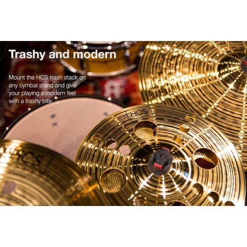  Meinl Cymbals Meinl 12 Trash Stack Cymbal Pair with Holes - HCS Traditional Finish Brass for Drum Set, Made In Germany, 2-YEAR WARRANTY (HCS12TRS)