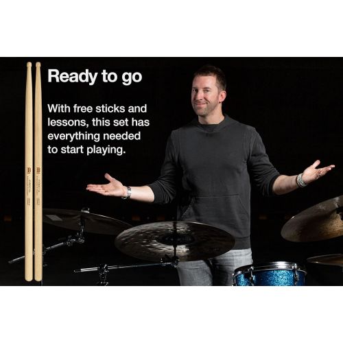  [아마존베스트]Meinl Cymbal Set Box Pack with 13 Hihats, 14 Crash, Plus Free 10 Splash, Sticks, and Lessons TWO-YEAR WARRANTY, (HCS1314-10S)