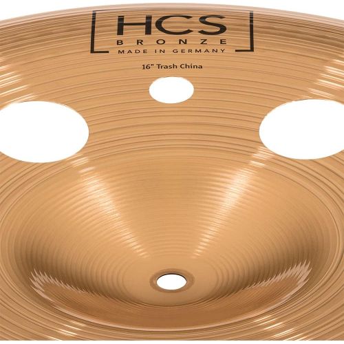  [아마존베스트]Meinl Cymbals 40.6 cm (16 Inch) Trash China with Holes - HCS Traditional Finish Bronze for Drum Set - Made in Germany - 2 Year Warranty (HCSB16TRCH)