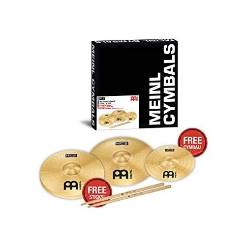  [아마존베스트]Meinl Cymbals HCS1314+10S Headliner Cymbal Set 33 cm (13 Inch) Hihat, 35.6 cm (14 Inch) Crash, Free 25.4 cm (10 Inch) Splash and Free Meinl SB101 Drumsticks Pair