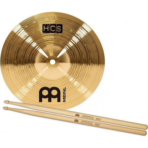  [아마존베스트]Meinl Cymbals HCS1314+10S Headliner Cymbal Set 33 cm (13 Inch) Hihat, 35.6 cm (14 Inch) Crash, Free 25.4 cm (10 Inch) Splash and Free Meinl SB101 Drumsticks Pair