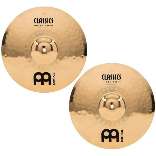  Meinl Cymbals Meinl 15 Medium Hihat (Hi Hat) Cymbal Pair - Classics Custom Brilliant - Made in Germany, 2-YEAR WARRANTY (CC15MH-B)