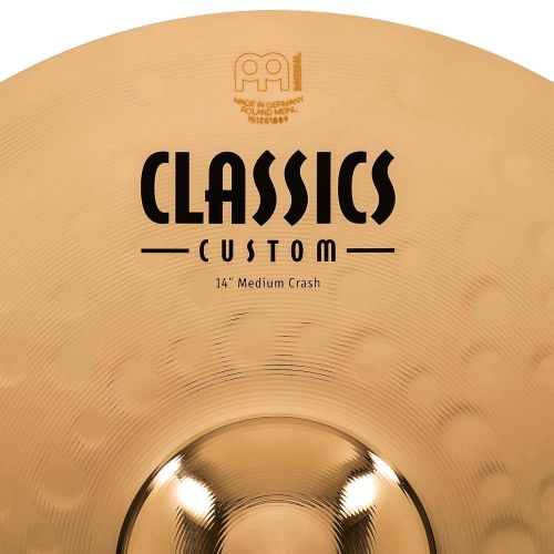  Meinl Cymbals Meinl 14 Medium Crash Cymbal - Classics Custom Brilliant - Made in Germany, 2-YEAR WARRANTY (CC14MC-B)