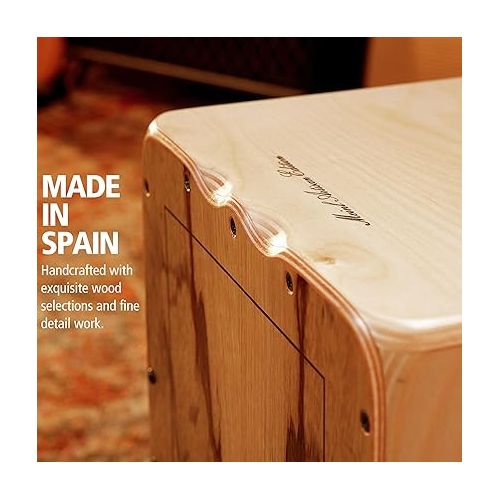  Meinl Percussion Artisan Edition Cajon with Internal Strings for Snare Effect and Forward Facing Ports, Limba/Baltic Birch ? Made in Spain ? Cantina Line, 2-Year Warranty (AECLLI)