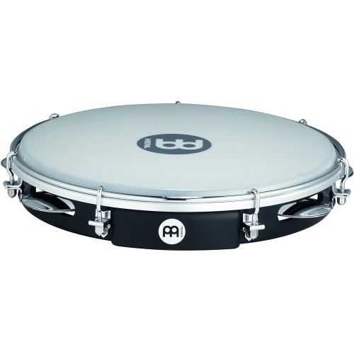  Meinl Percussion PA10ABS-BK 10-Inch ABS Plastic Pandeiro with Synthetic Head, Black