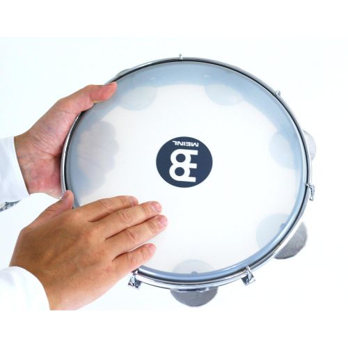  Meinl Percussion PA10ABS-BK 10-Inch ABS Plastic Pandeiro with Synthetic Head, Black