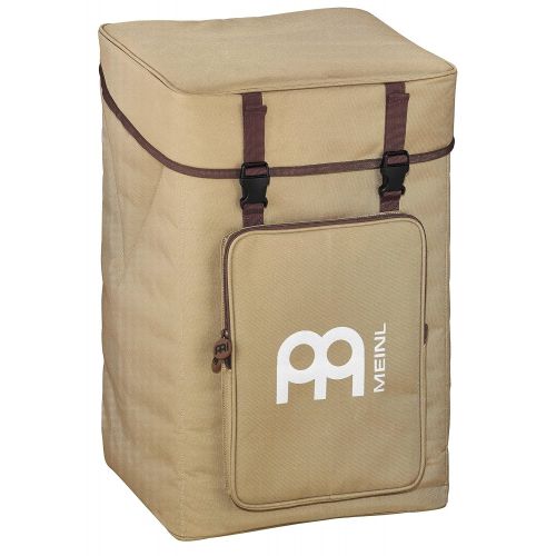  Meinl Percussion Cajon Box Drum Bag - Professional Standard Size With Backpack Straps, External Pocket, Beige - Heavy Duty Padded Nylon and Carrying Grip (MCJB-BP)