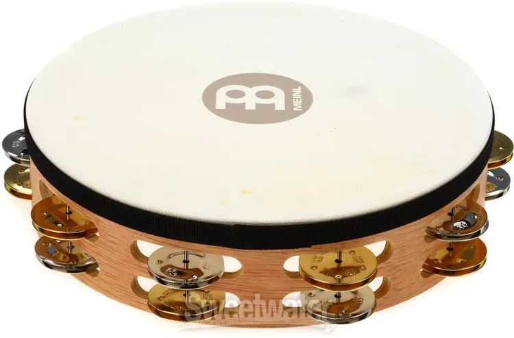  Meinl Percussion Recording-Combo Wood Tambourine - Double Row with Head