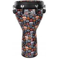 Meinl Percussion Jumbo Djembe - 14-inch Djembe - Day of the Dead with Matching Head