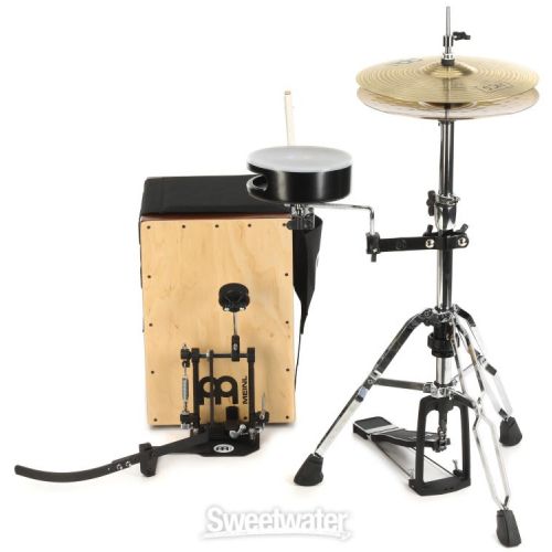  Meinl Percussion Cajon Drum Set Direct Drive Pedal - with Cymbals and Hardware Demo