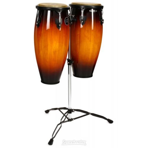  Meinl Percussion Headliner Series Conga Set with Double Stand - 10/11 inch Vintage Sunburst