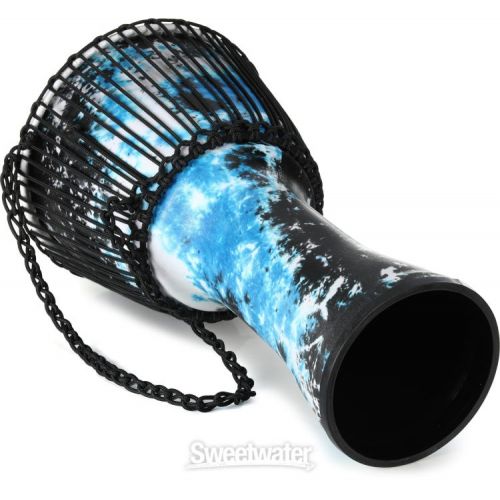  Meinl Percussion Rope-tuned Travel Series Djembe - Galactic Blue Tie Dye