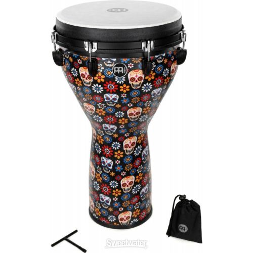  Meinl Percussion Jumbo Djembe - 14-inch - Day of the Dead