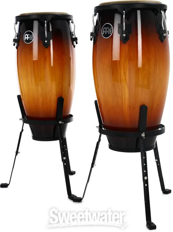  Meinl Percussion Headliner Series Conga Set with Basket Stands - 11/12 inch Vintage Sunburst