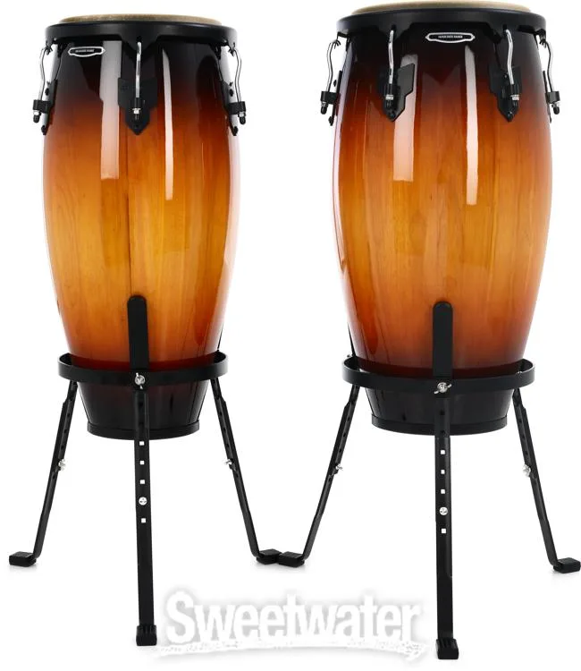  Meinl Percussion Headliner Series Conga Set with Basket Stands - 11/12 inch Vintage Sunburst