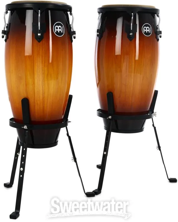  Meinl Percussion Headliner Series Conga Set with Basket Stands - 11/12 inch Vintage Sunburst