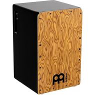 Meinl Percussion Meinl Pickup Cajon Box Drum with Internal Strings for Snare Effect - NOT MADE IN CHINA - Makah Burl Frontplate / Baltic Birch Body, Woodcraft Professional, 2-YEAR WARRANTY (PWCP100
