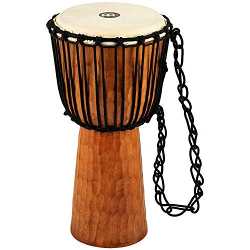  Meinl Percussion Meinl Djembe with Mahogany Wood - NOT MADE IN CHINA - 10 Medium Size Rope Tuned Goat Skin Head, 2-YEAR WARRANTY (HDJ4-M)