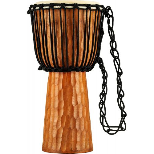  Meinl Percussion Meinl Djembe with Mahogany Wood - NOT MADE IN CHINA - 10 Medium Size Rope Tuned Goat Skin Head, 2-YEAR WARRANTY (HDJ4-M)