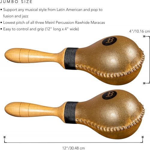  Meinl Percussion MSM4 Natural Rawhide Jumbo Maracas