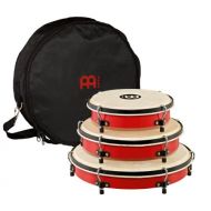 Meinl Percussion PL-SET Traditional Frame Drum Set with Bag: 8, 10, and 12-Inch, Red