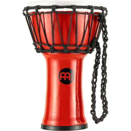  [아마존베스트]Meinl Percussion Junior Djembe with Synthetic Shell and Head-NOT MADE IN CHINA-7 Compact Size, Rope Tuned, Red, 2-YEAR WARRANTY, 7 (JRD-R)