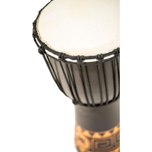  [아마존베스트]Meinl Percussion Djembe with Mahogany Wood-NOT Made in CHINA-10 Medium Size Rope Tuned Goat Skin Head, 2-Year Warranty, 10 (HDJ1-M)