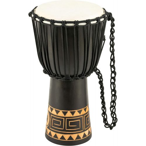  [아마존베스트]Meinl Percussion Djembe with Mahogany Wood-NOT Made in CHINA-10 Medium Size Rope Tuned Goat Skin Head, 2-Year Warranty, 10 (HDJ1-M)