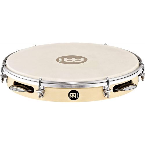  [아마존베스트]Meinl Percussion Pandeiro with Poplar Wood, 10”  NOT MADE IN CHINA  Hand Selected Goatskin Head and Chrome Plated Steel Jingles, 2-YEAR WARRANTY (PA10PW-M)