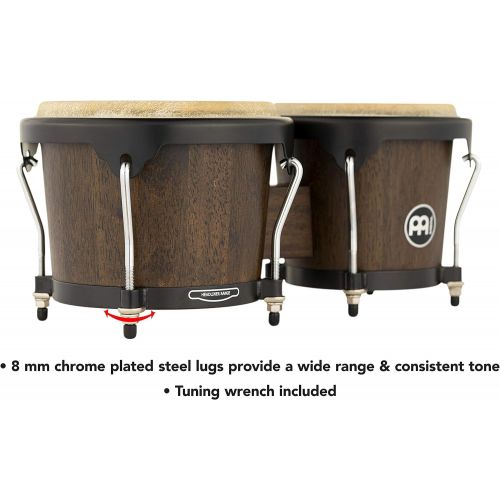  [아마존베스트]Meinl Percussion Meinl HB100VWBM 6 3/4-inch and 8-inch Bongo - Vintage Wine Burl