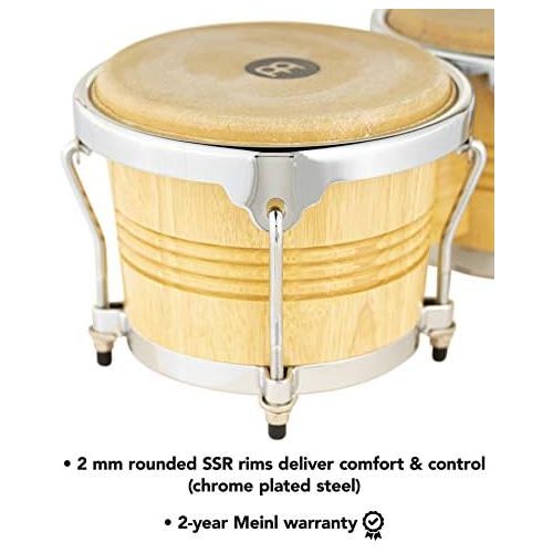  [아마존베스트]Meinl Percussion WB200Nt-CH Chrome Hardware Wooden Bongo Set