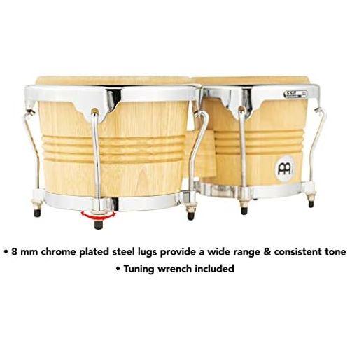  [아마존베스트]Meinl Percussion WB200Nt-CH Chrome Hardware Wooden Bongo Set