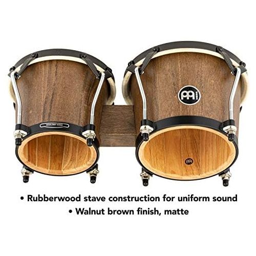  [아마존베스트]Meinl Percussion Meinl HTB100WB-M 6 3/4 inch and 8 inch Headliner Designer Series Wood Bongos - Walnut Brown