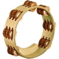 Meinl Percussion AE-CMTA3BO Artisan Compact 8-Inch Maple Tambourine with 3 Rows of Hammered Bronze Jingles