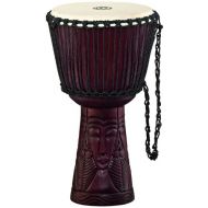 Meinl Percussion PROADJ4-L 12-Inch Mahogany Rope Tuned Djembe, -InchAfrican Queen-Inch Carving