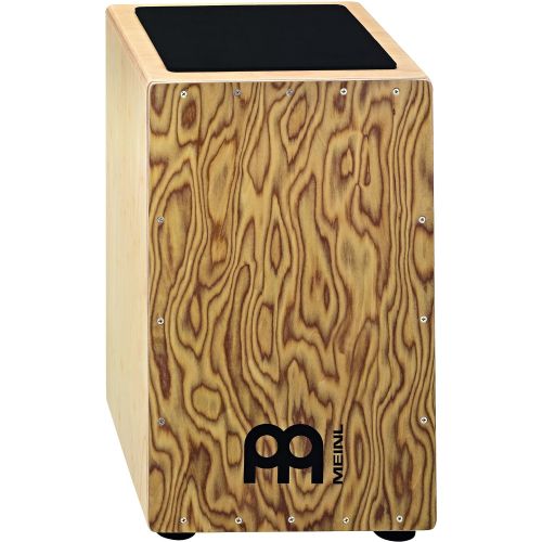  Meinl Percussion Meinl Cajon Box Drum with Internal Metal Strings for Adjustable Snare Effect  NOT MADE IN CHINA - Hardwood Full Size with Makah Burl Frontplate, 2-YEAR WARRANTY (CAJ3MB-M)