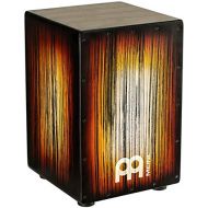Meinl Percussion Cajon Box Drum with Internal Metal Strings for Adjustable Snare Effect-NOT Made in China-Amber Tiger Stripe Full Size, 2-Year Warranty, (HCAJ2AMTS)