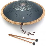 Meinl Sonic Energy 16-inch Steel Tongue Drum, D Amara - Navy Blue Engraved Floral