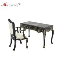 Meirucorp Dollhouse 1:12 Scale Miniature Hand Painted Landscape Painting Desk and Chair