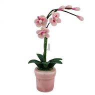 Meirucorp 1:12 Scale Dollhouse Handmade Well Pink Butterfly Orchid