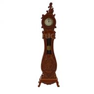 Meirucorp Miniature 1/12 Scale Dollhouse Furniture Fine Carving European Retro Floor Clock