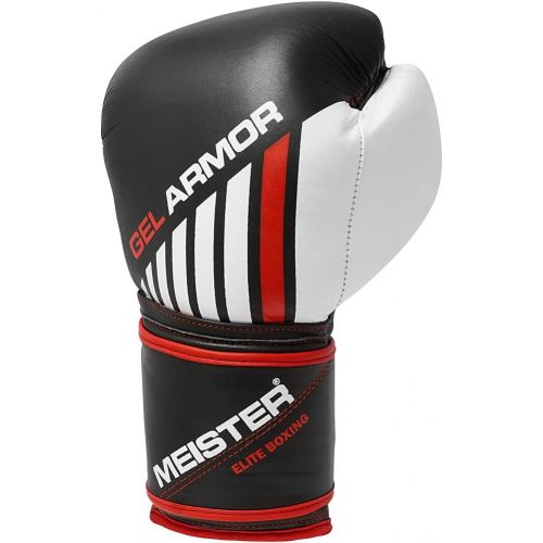  Meister MMA Meister Gel Armor 16oz Training Boxing Gloves wFull Grain Leather + Mesh Drawstring Bag